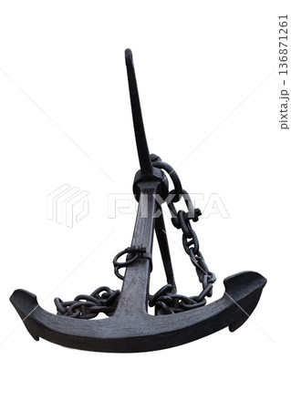 Big old caramel anchor on a white background in isolation Big old caramel anchor on a white background in isolation 136871261
