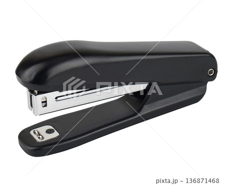 stapler for stapling paper, on a white background in isolation stapler for stapling paper, on a white background in isolation 136871468