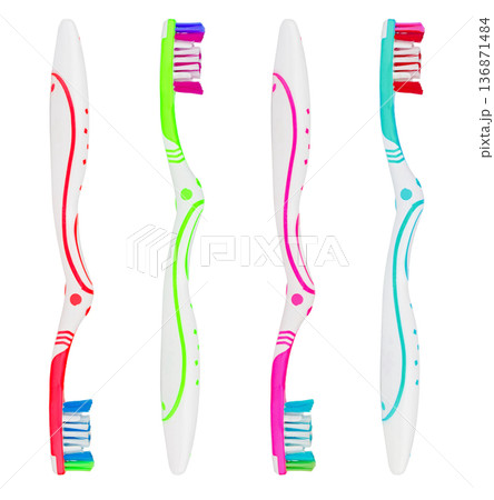 toothbrush, hygiene tool, isolated on white background 136871484