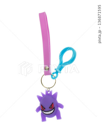 keychain toy for keys, isolated on white background keychain toy for keys, isolated on white background 136871595
