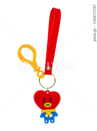 keychain toy for keys, isolated on white background 136871597