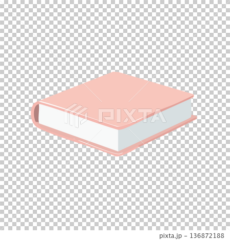 ピンクの本のイラスト 136872188