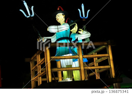 チンジュ　南江　流灯祭り 136875341