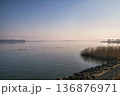 涸沼の穏やかな朝 136876971