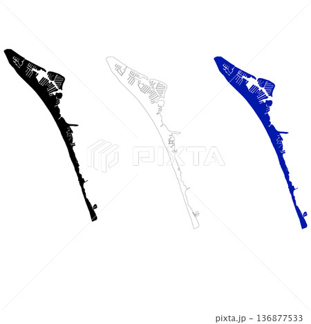 Anna Maria Island Map icon. Florida USA Map sign. flat style. 136877533