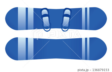 冬のスポーツのスノーボードを青の色のグラデーションを付けてデザインしたイラストのグラフィック素材 冬のスポーツのスノーボードを青の色のグラデーションを付けてデザインしたイラストのグラフィック素材 136879153