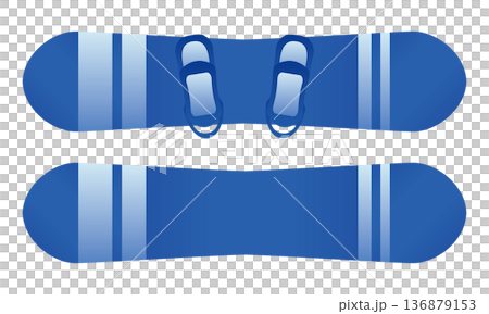 以藍色漸層色設計的單板滑雪冬季運動插畫素材 136879153