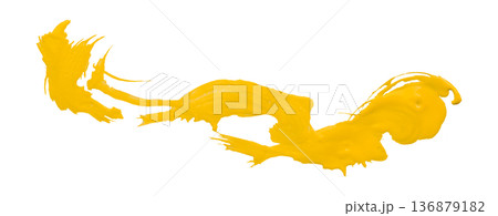 yellow brush isolated on transparent background yellow watercolor yellow brush isolated on transparent background yellow watercolor 136879182