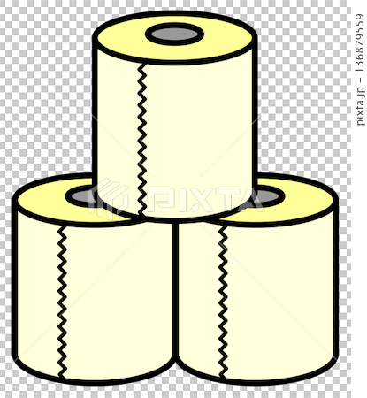 Recycled toilet paper used in toilets and lavatories 136879559