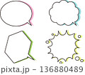 シンプルな吹き出しセット 136880489