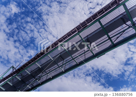 Equipment and pipeline in oil refinery. Industrial background Equipment and pipeline in oil refinery. Industrial background 136880756