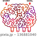 羊の迷路　カラフル 136881040