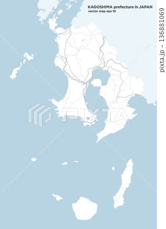 日本の鹿児島県のシンプルなロードマップ 136881069