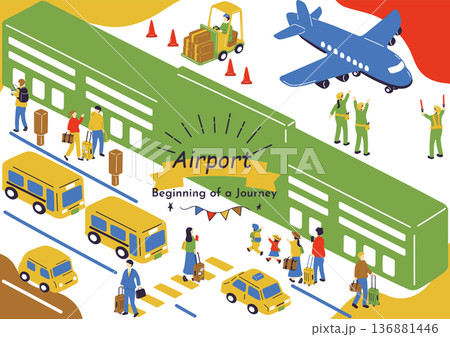 空港を利用する人たち 空港を利用する人たち 136881446