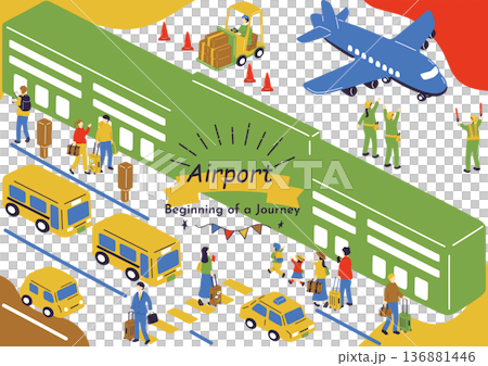 空港を利用する人たち 空港を利用する人たち 136881446
