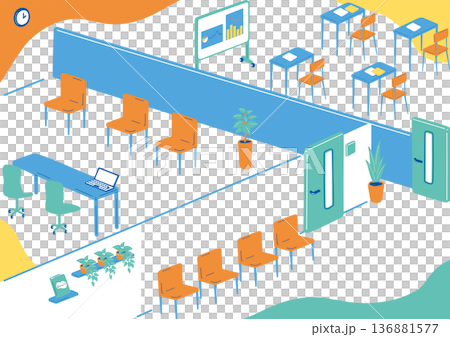 Office landscape Office landscape 136881577