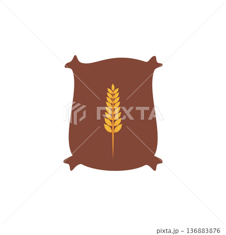sack with a wheat stalk 136883876
