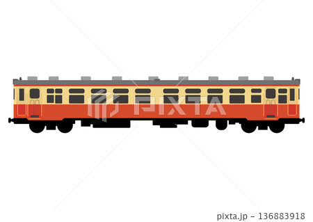 旧国鉄キハ11形のベクターイラスト 136883918