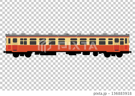 旧国鉄キハ11形のベクターイラスト 136883918