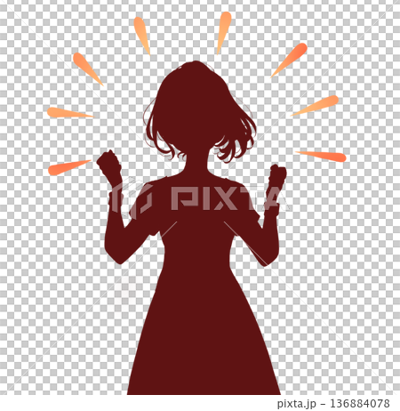 女子雙手握拳,手腕戴著腕帶 女子雙手握拳,手腕戴著腕帶 136884078