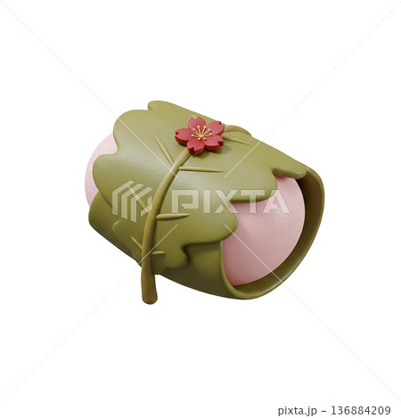 和菓子　端午の節句　桜餅　アイコン 136884209