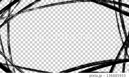 A rough rectangular frame with lines scribbled on it with a faded marker. Hand-drawn grunge texture material A rough rectangular frame with lines scribbled on it with a faded marker. Hand-drawn grunge texture material 136885933