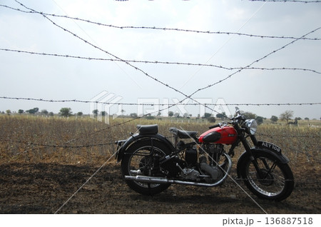 Motor Bike on a Road Motor Bike on a Road 136887518