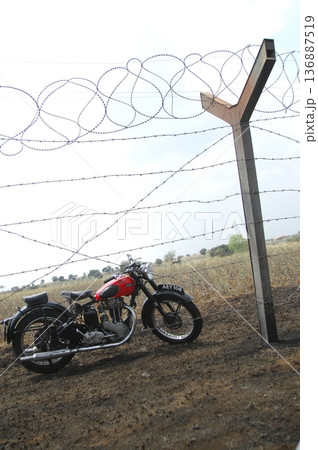 Motor Bike on a Road Motor Bike on a Road 136887519