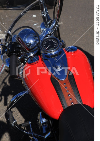 Motor Bike on a Road Motor Bike on a Road 136887521