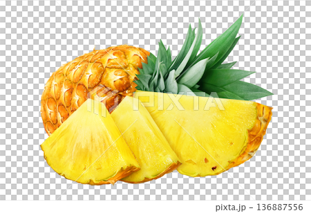 パイナップル イラスト パイン リアル 136887556