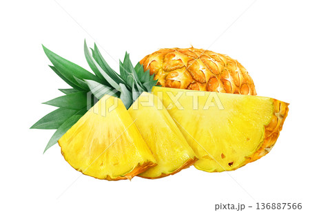 パイナップル イラスト パイン リアル 136887566