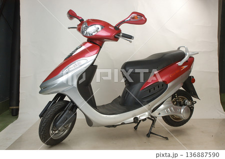 Motor Bike display in a showroom Motor Bike display in a showroom 136887590