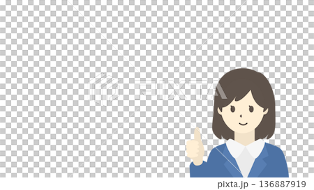 圖:一位年輕的職業婦女/女上班族做出「OK」手勢(留有文字空間) 圖:一位年輕的職業婦女/女上班族做出「OK」手勢(留有文字空間) 136887919