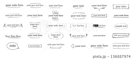 Handwriting text with notes vector. Handwriting text with notes vector. 136887974