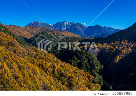 秋の御嶽山　岐阜県 下呂市 小坂町 御嶽パノラマラインから 136887980