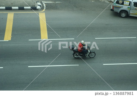 Motor Bike on Road 136887981