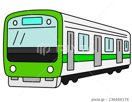 シンプルな電車のイラスト シンプルな電車のイラスト 136888178