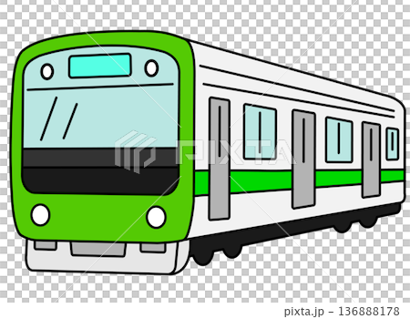 シンプルな電車のイラスト シンプルな電車のイラスト 136888178