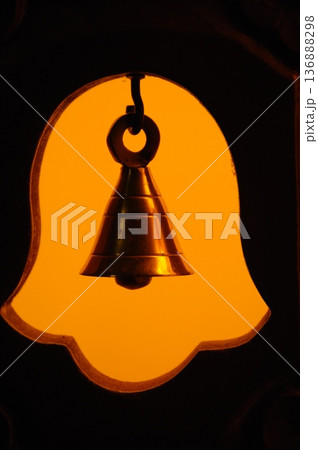Metal Bell in a temple 136888298