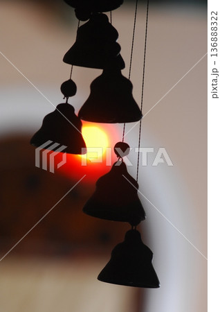 Metal Bell in a temple 136888322