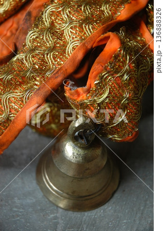 Metal Bell in a temple Metal Bell in a temple 136888326