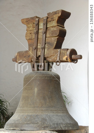 Metal Bell in a temple 136888343