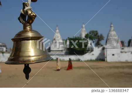 Metal Bell in a temple Metal Bell in a temple 136888347