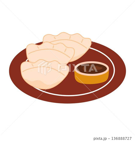 Illustration Logo Clipart gyoza Dumpling Illustration Logo Clipart gyoza Dumpling 136888727