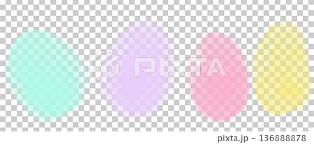 Set of colorful watercolor brush strokes for spring like Easter Set of colorful watercolor brush strokes for spring like Easter 136888878