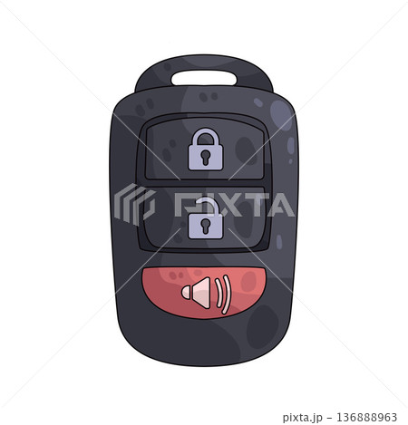Illustration of car remote Illustration of car remote 136888963