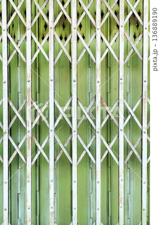 old style of closed steel door old style of closed steel door 136889190