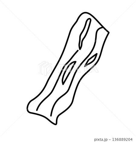 Bacon doodle, outline Fastfood Meat Illustration 136889204