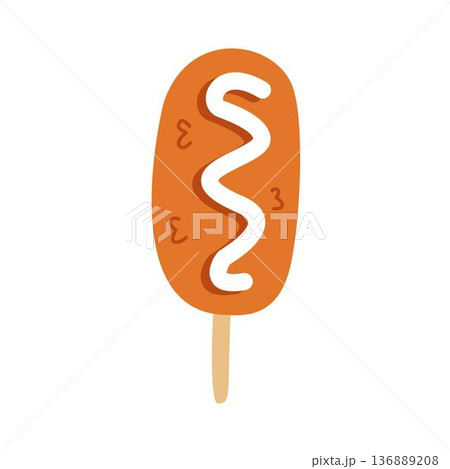 Corn Dog on Stick Corn Dog on Stick 136889208