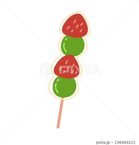 Tanghulu, fruit, sweet, candy, Tanghulu Skewer Illustration 136889221